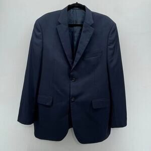Ralph Ralph Lauren Sport Coat Mens 44S‎ Navy Blue 100% Wool Blazer Jacket